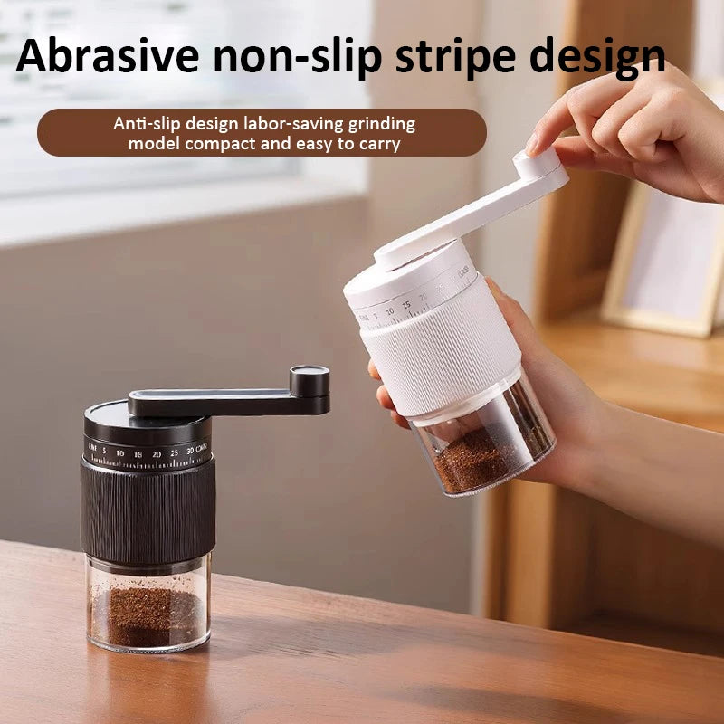 35-Gears Coffee Grinder Manual Coffee Grinder External Adjustable Professional Manual Burr Coffee Bean Grinding Machine for Home